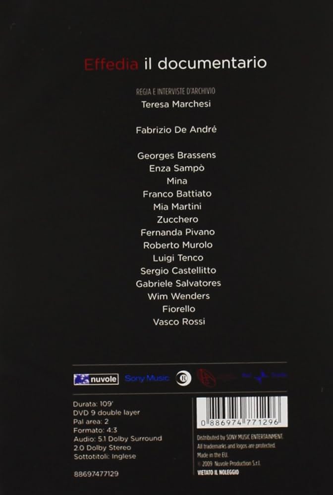 その他 Effedia: Sulla Mia Cattiva Strada [DVD] Fabrizio De Andrè - Effedia - Sulla mia cattiva strada